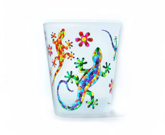 6 Glass Shots Salamander Model By Olé Mosaic