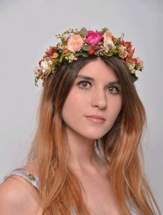 Floral Crown Valeria. Preserved Flowers. Spring