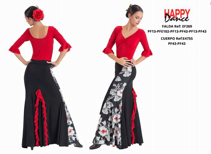 Happy dance. Faldas de Flamenco para Escenario y Ensayo. Ref. EF269PF13PFE102PF13PF43PF13PF43