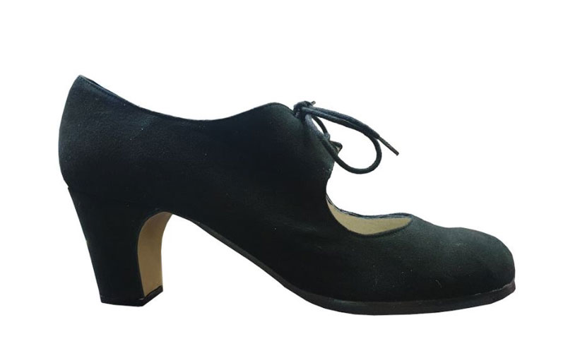 Chaussures de Flamenco de Begoña Cervera Cordonera Basiques en daim noir