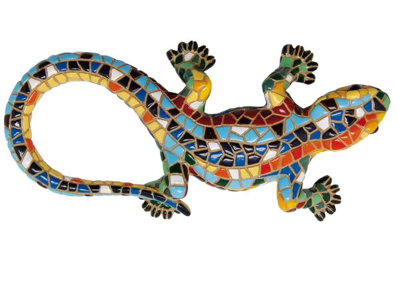 Salamandra Mosaico Multicolor. 24cm