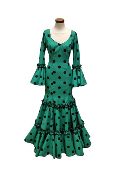 Size 40. Flamenco Dress. Mod. Maravilla Verde Lunar