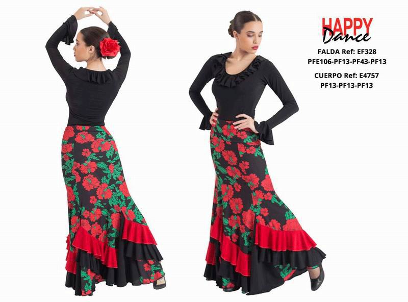 Happy dance. Faldas de Flamenco para Escenario y Ensayo. Ref. EF328PFE106PF13PF43PF13