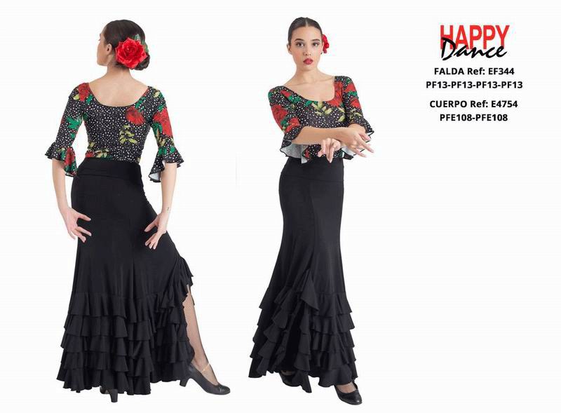 Happy Dance. Jupe Flamenca pour Femme, pour Entrainements ou Représentation. Ref. EF344PF13PF13PF13PF13