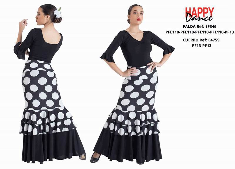 Happy dance. Faldas de Flamenco para Escenario y Ensayo. Ref. EF346PFE110PFE110PFE110PFE110PF13