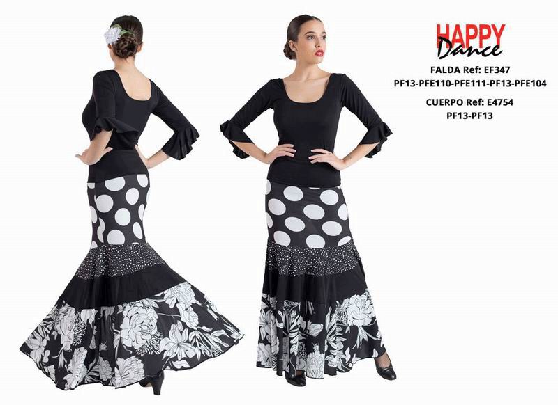 Happy Dance. Jupe Flamenca pour Femme, pour Entrainements ou Représentation. Ref. EF347PF13PFE110PFE111PF13PFE104