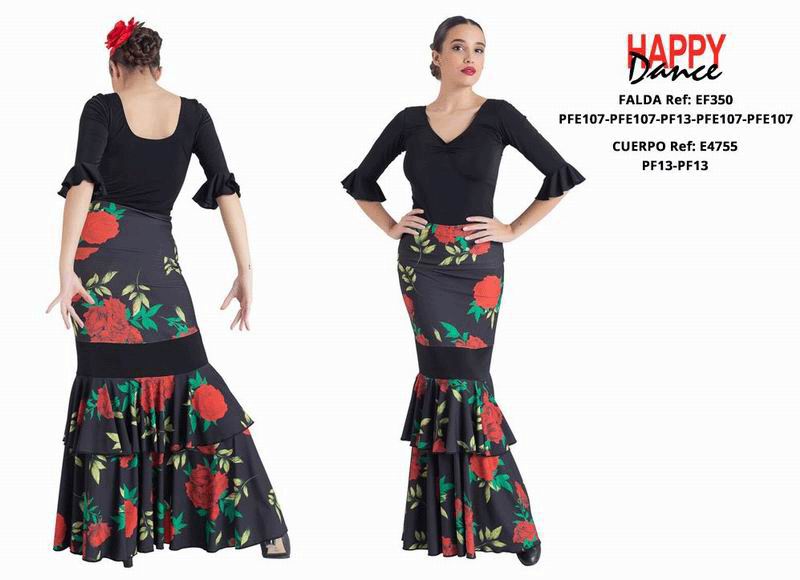 Happy Dance. Jupe Flamenca pour Femme, pour Entrainements ou Représentation. Ref. EF350PFE107PFE107PF13PFE107PFE107