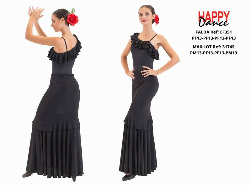 Happy dance. Faldas de Flamenco para Escenario y Ensayo. Ref. EF3351PF13PF13PF13PF13