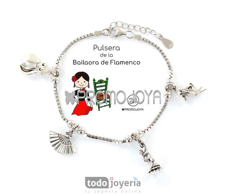 Pulsera Plata Colección Eres lo Más. Bailaora Flamenca