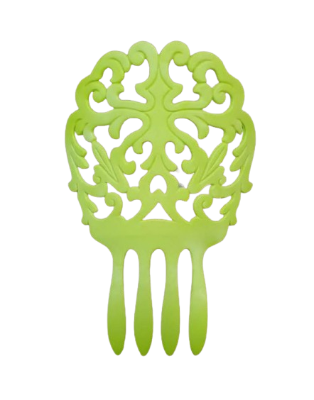 Plastic Combs with a Wooden Look ref. 18041. Pistachio Green