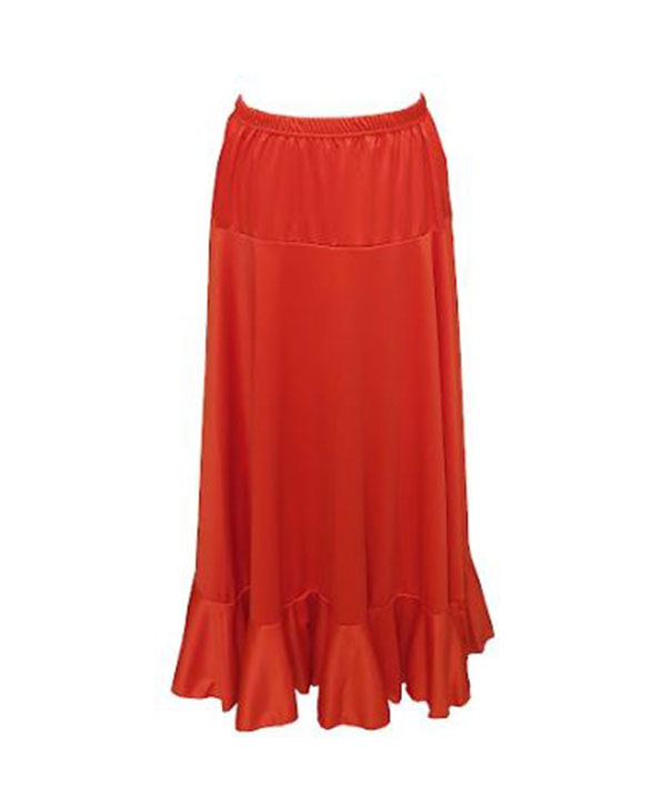 Jupe flamenco. Initiation-Débutant pour femme et enfant. Rouge