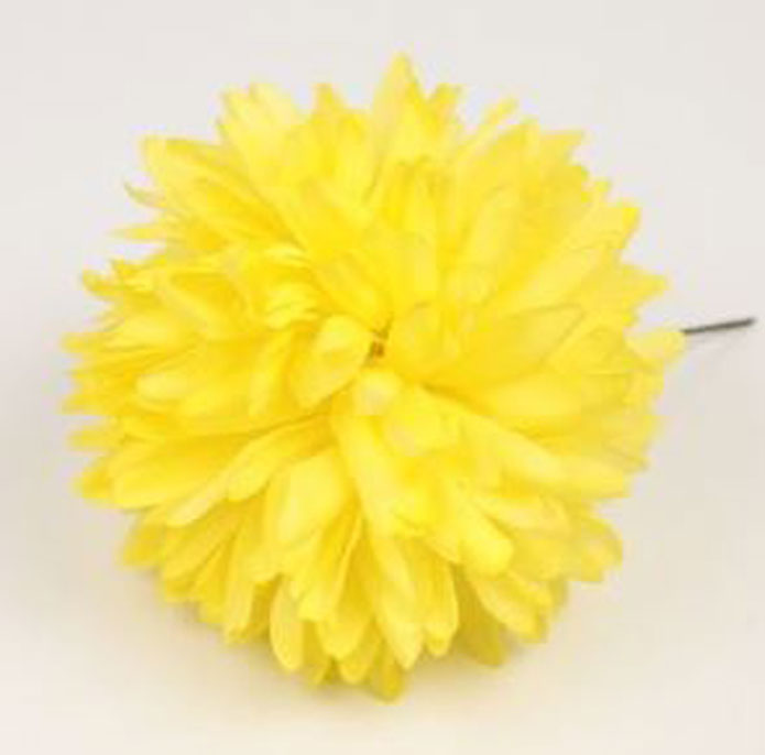 Flamenco Mum flower. Yellow.12cm