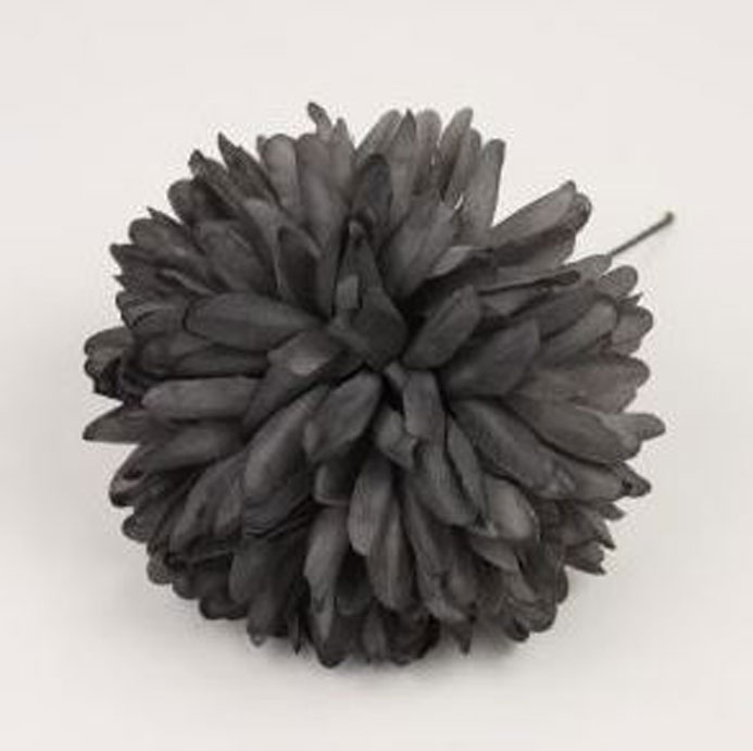 Flamenco Mum flower. Black.12cm