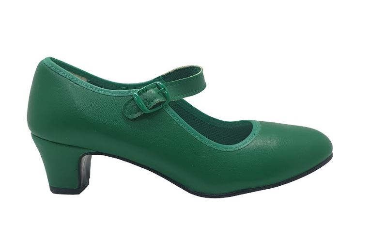 Green  Flamenco Dance Shoes. T- 33