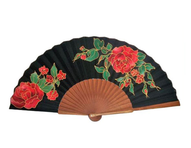 Hand painted Silk Fan. MA95