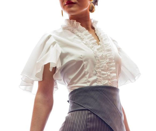 White Flamenco Blouses Online