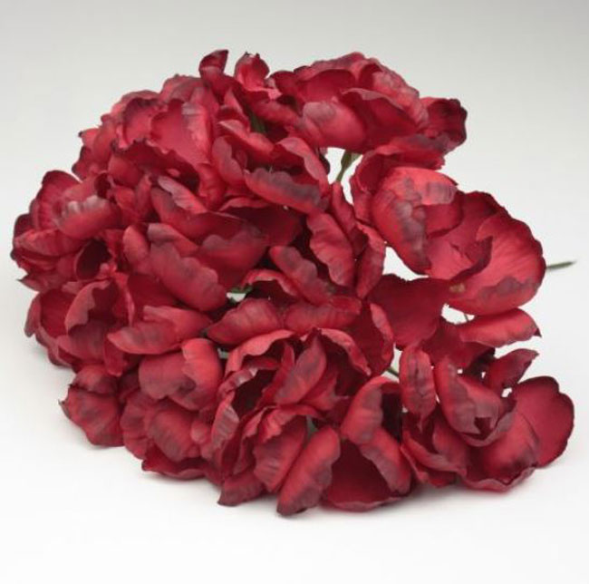 Hydrangeas Londres. Flamenco Flowers for Hair. Red Beauty. 20cm.