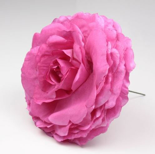 King Large Rose. Fuchsia Flamenco Flower. 17cm