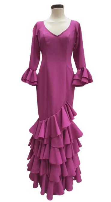 Taille 34. Robe Flamenco Modèle Lolita. Bougainvillier