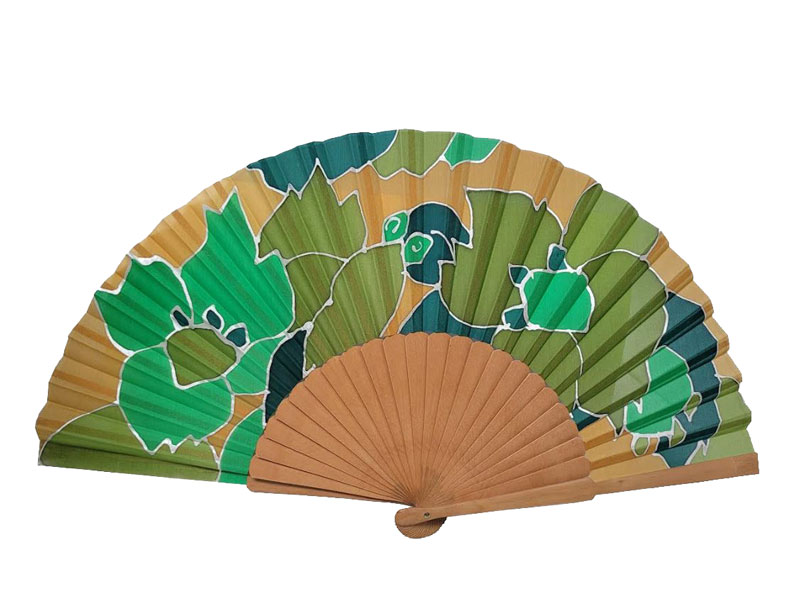 Hand painted Silk Fan - B32