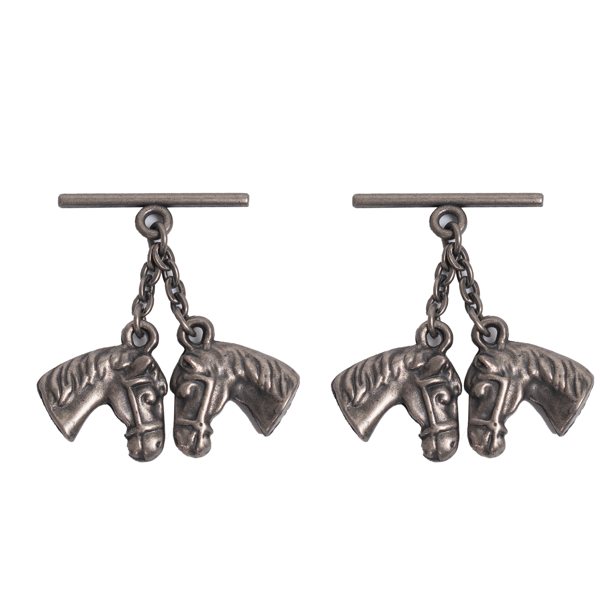 Pair of Horse's Head Charms for "Traje Corto" (Caireles). 2 Units