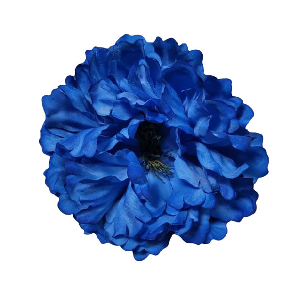 Peony Flower Paris Blue Colour. 16cm