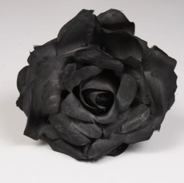 Rosa Toledo. Fleur de Flamenco Noire. 13cm