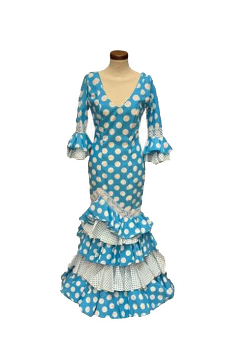 Taille 32. Robes de Flamenca Économiques Outlet. Mod. Alegria Turquesa