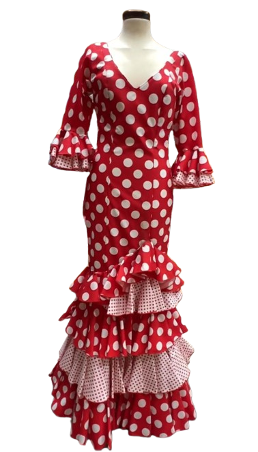 Taille 32. Robes de Flamenca Économiques Outlet. Mod. Alegria Rojo