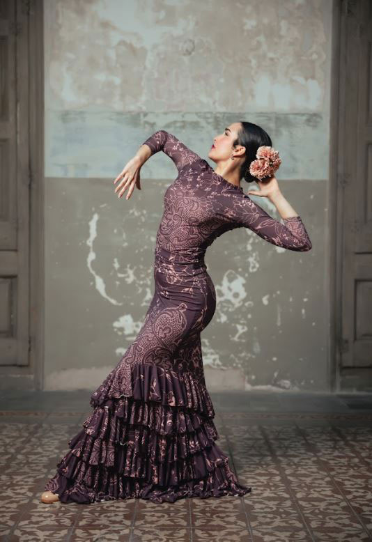 Falda Flamenca Galante Jupe Flamenco en Maille Élastique Imprimée. Davedans