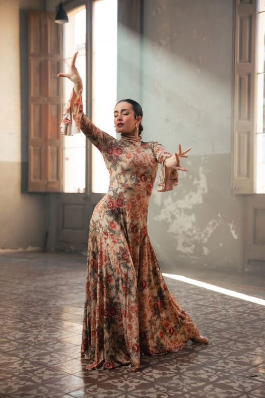 Robe pour la Danse Flamenco modèle Amelia Estampado. Davedans