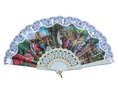 Fan With Flamenco and Bullfight Scenes ref. 2803