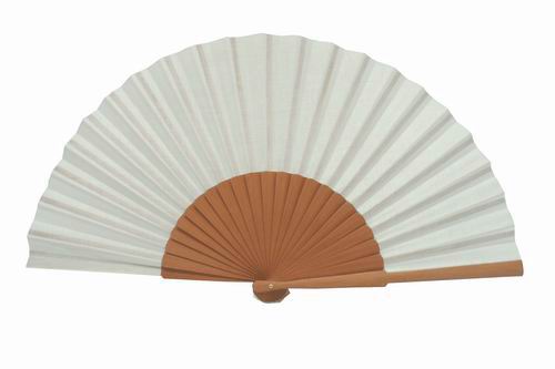 Fan to paint in kotibe wood. 42cm x 23cm