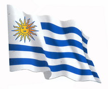 Pegatina Bandera de Uruguay