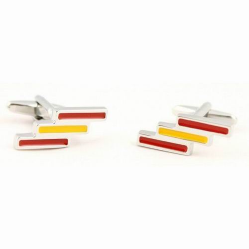 Cufflinks with Spanish Vertical Flag