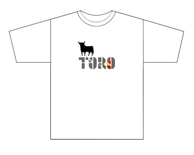 Camiseta Toro Logo España. Blanca