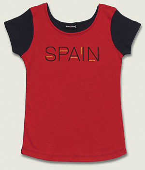 T-shirt "Spain" Manga Japonais Rouge