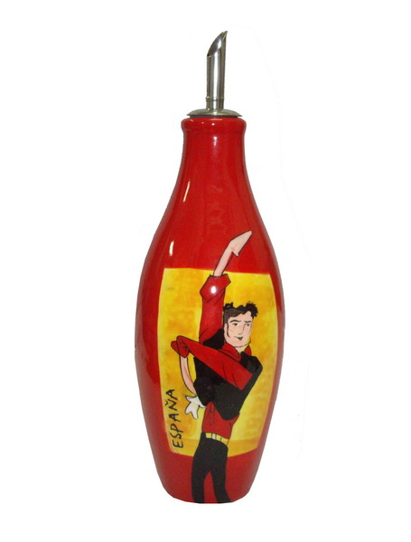 Ceramic oil can - Dancer