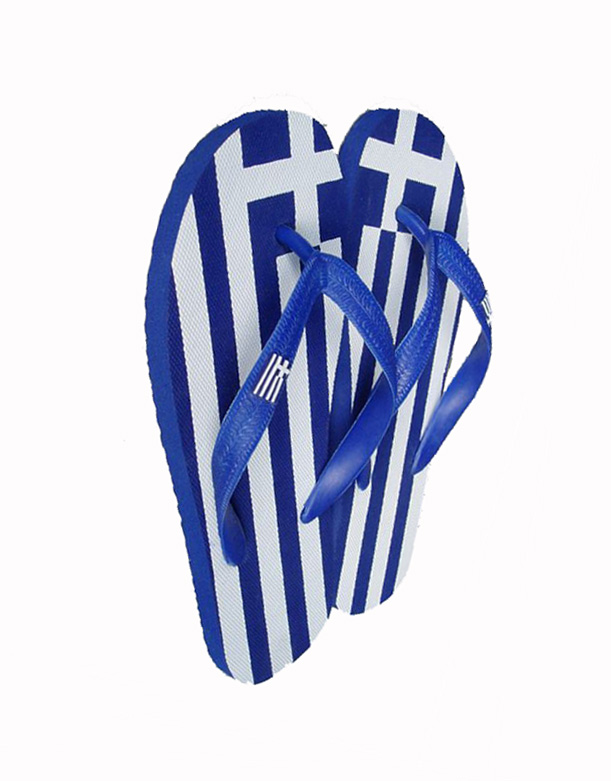 Greece flag slippers