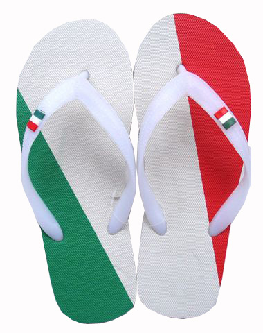 Italy flag slippers