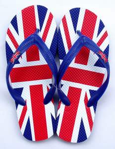 UK flag slippers