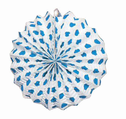 Chinese lantern with blue polka dots. 24 Chinese lanterns