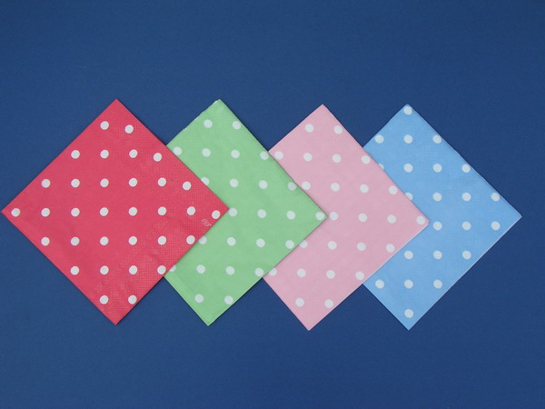 Big Table Napkins with Polka Dots