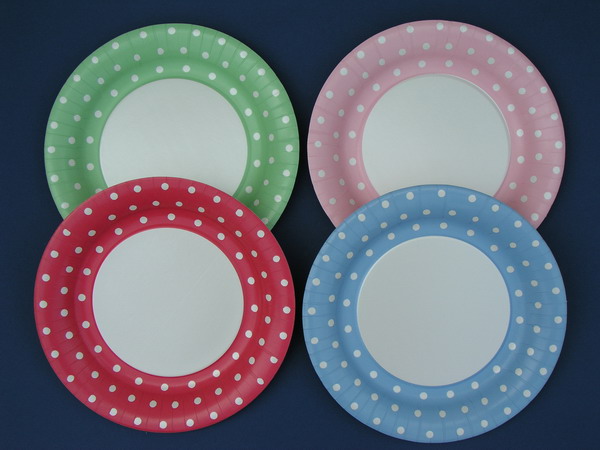 Big Plates with Polka Dots