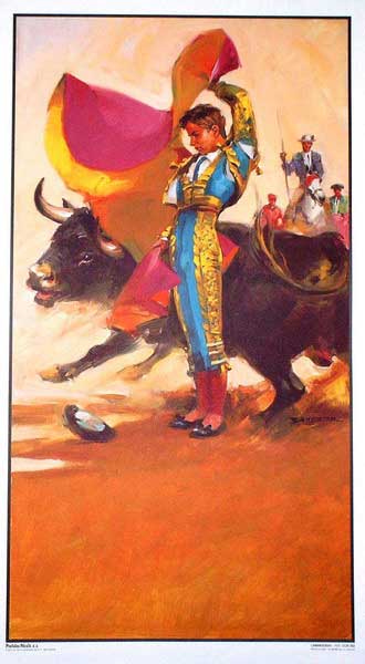 The bullfighting posters with bullfighting scenes ref. 202B